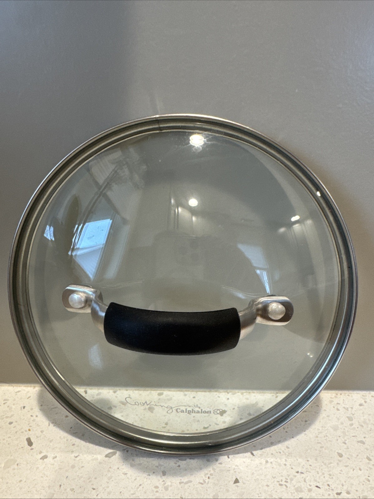 Cooking with Calphalon 7 Inch Tempered Glass Lid Stainless Rim 6 5/8” Inner