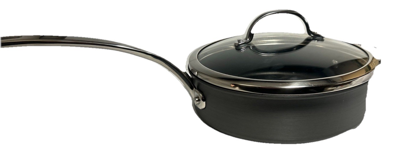 Kenmore Large Sauté Pan Hard-Anodized Nonstick 10 Inch 2.5 In Deep Skillet