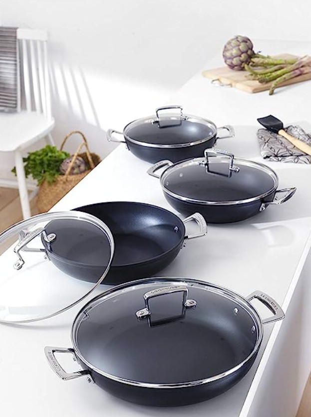 Le Creuset Flying Pan Glass Lid 18 cm 7.1inch TNS Series Kitchen Tool Cookware