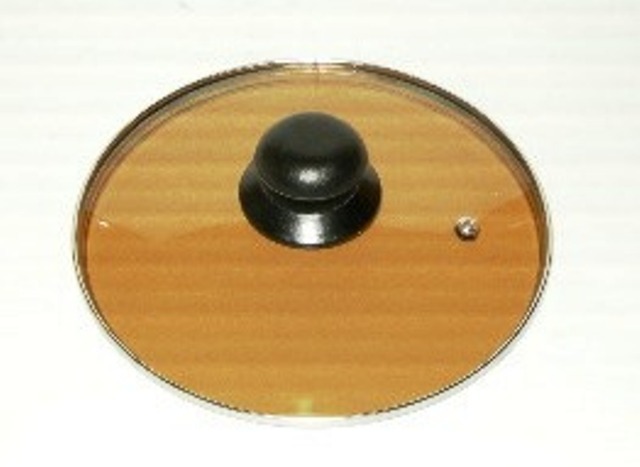 Glass Lid 34cm/13.39″ Dia BrownTransparent Glass Guaranteed Quality
