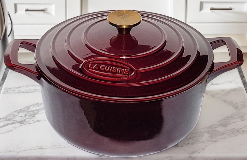 La Cuisine For Life La Cuisine Enameled Cast Iron Dutch Oven Casserole Pot Lid