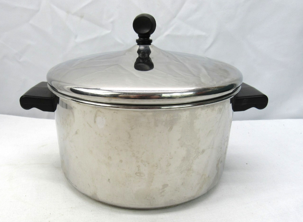 Farberware 18/10 Stainless Steel Impact Bonded 6 Qt. Quart Stock Pot With Lid