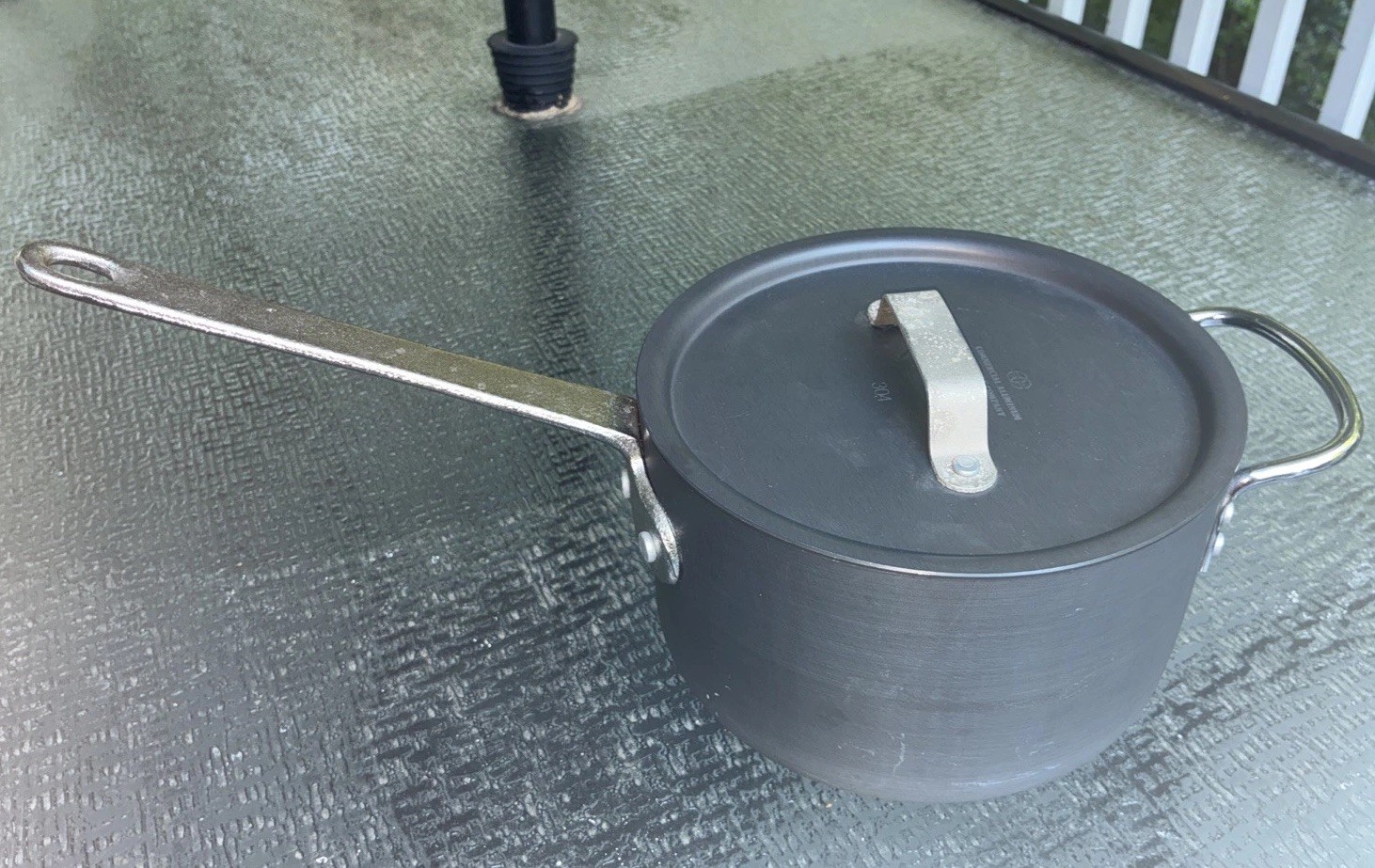 Commercial Aluminum Cookware Company 3 1/2 Quart Model 3 Pot and lid.