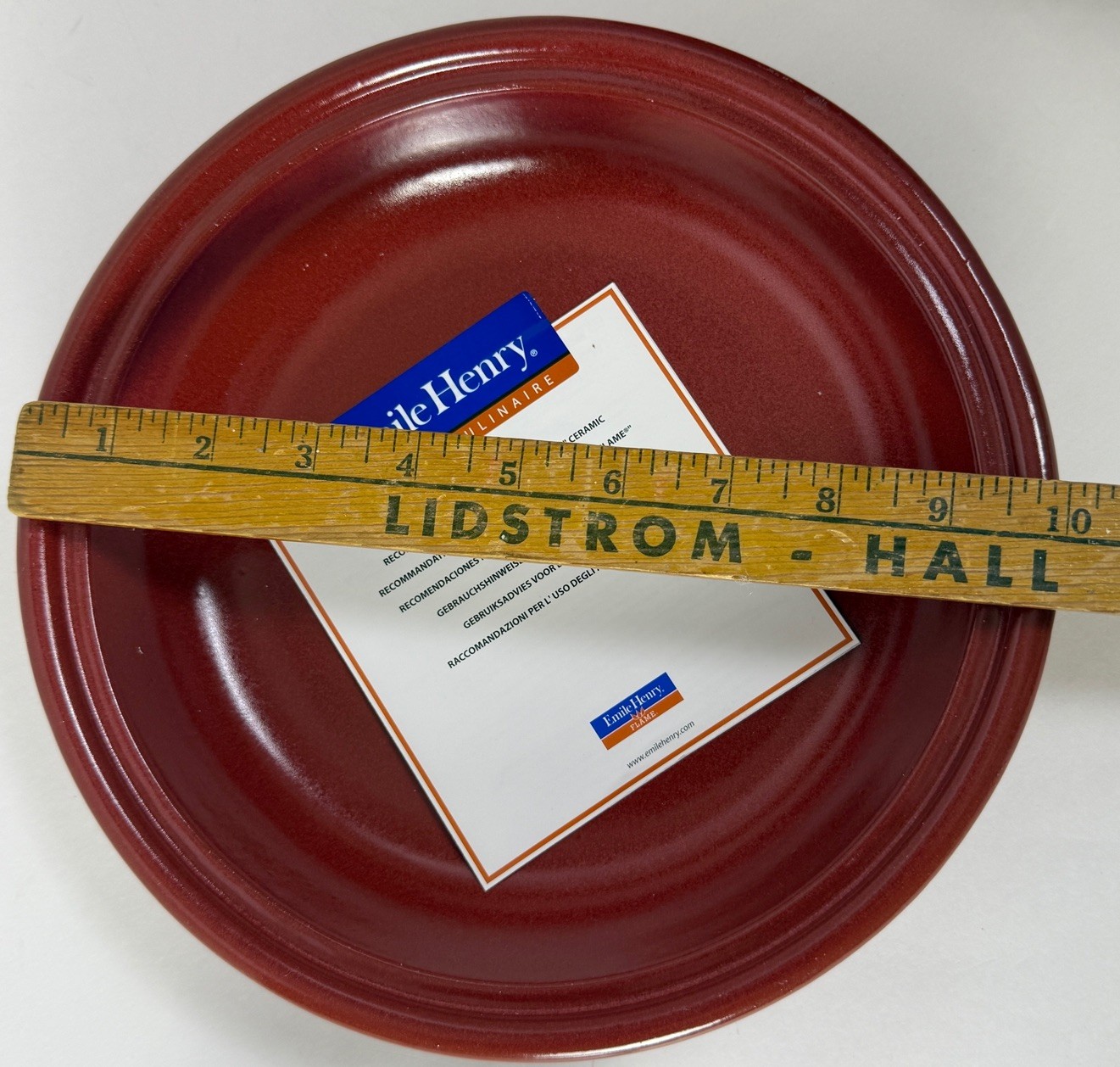 New Tagine Burgundy Emile Henry Made in France Flame Ceramic 10” FREE SHIP