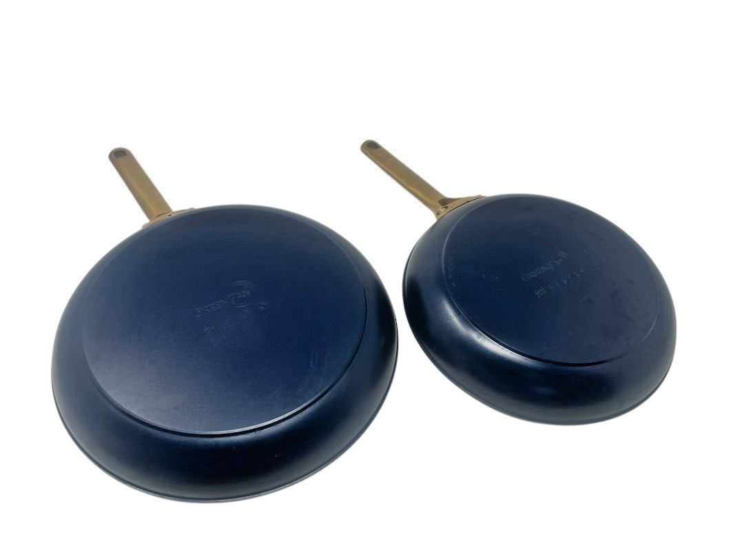 GreenPan Hard Anodized Healthy Ceramic Nonstick 10″ & 12″ Twilight Blue