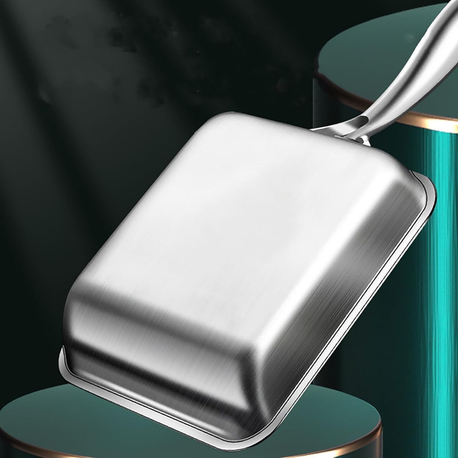 Toutrop 7.5″ Japanese Omelette Pan 316 Stainless Steel Square