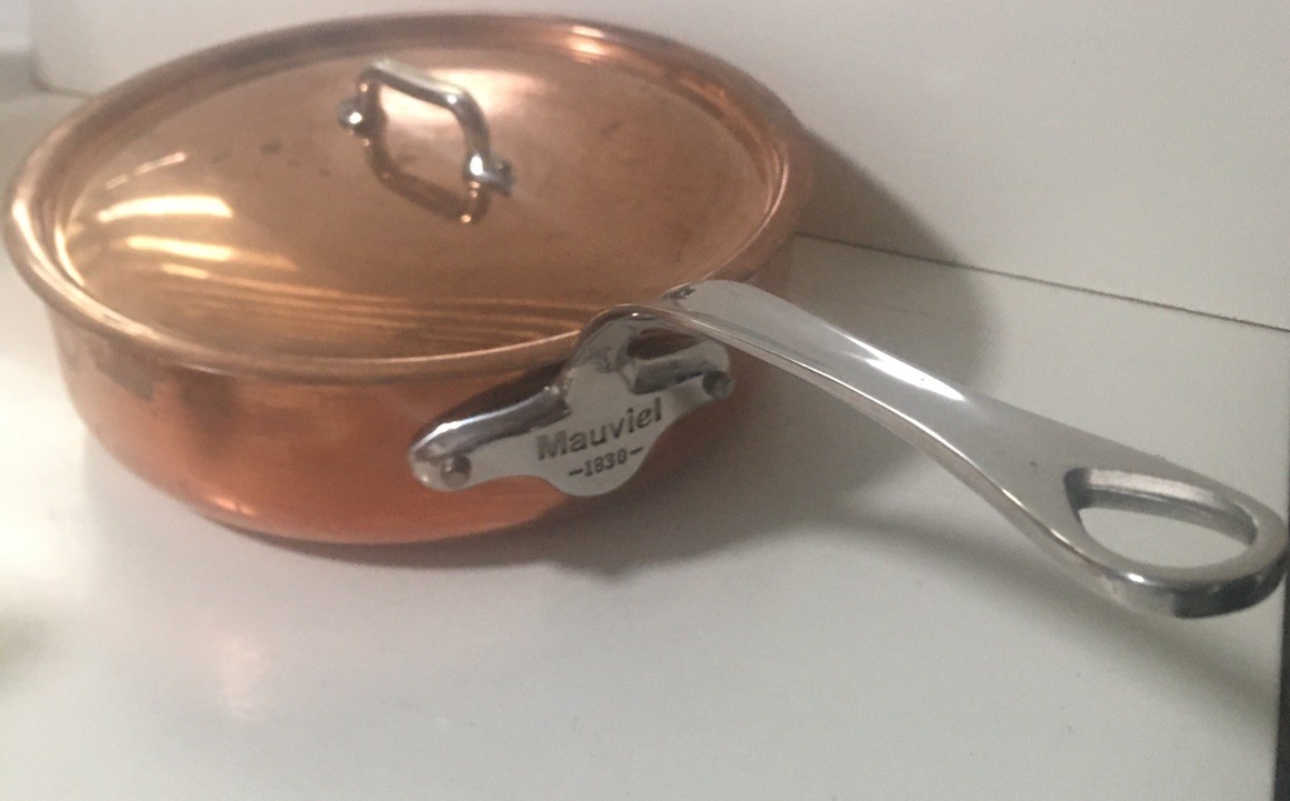 Mauviel 1830 M’150S Copper Saute Pan With Curved Lid