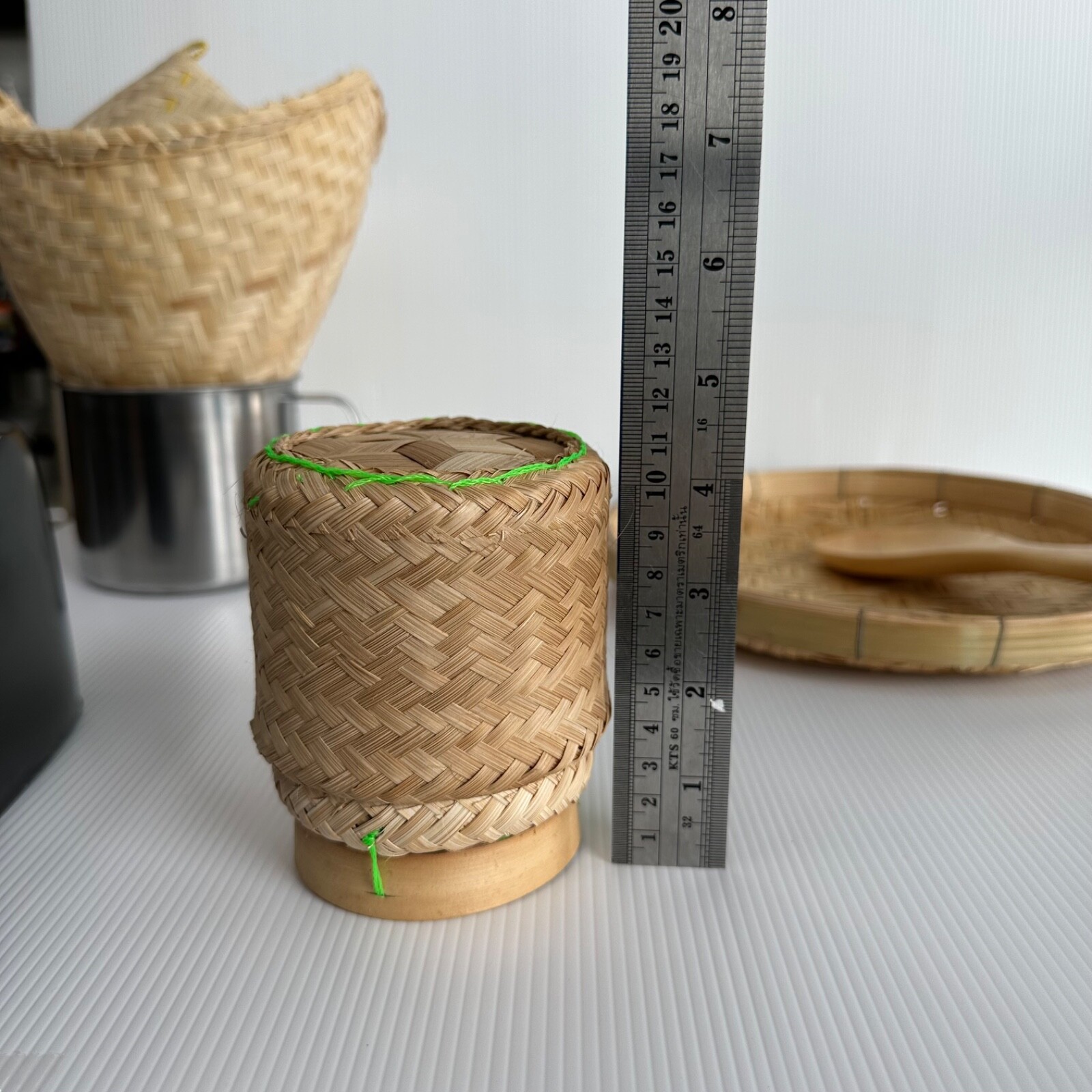 Sticky Rice Cooking Set 6 Pcs | Handmade Bamboo Basket & Thai-Lao Steamer