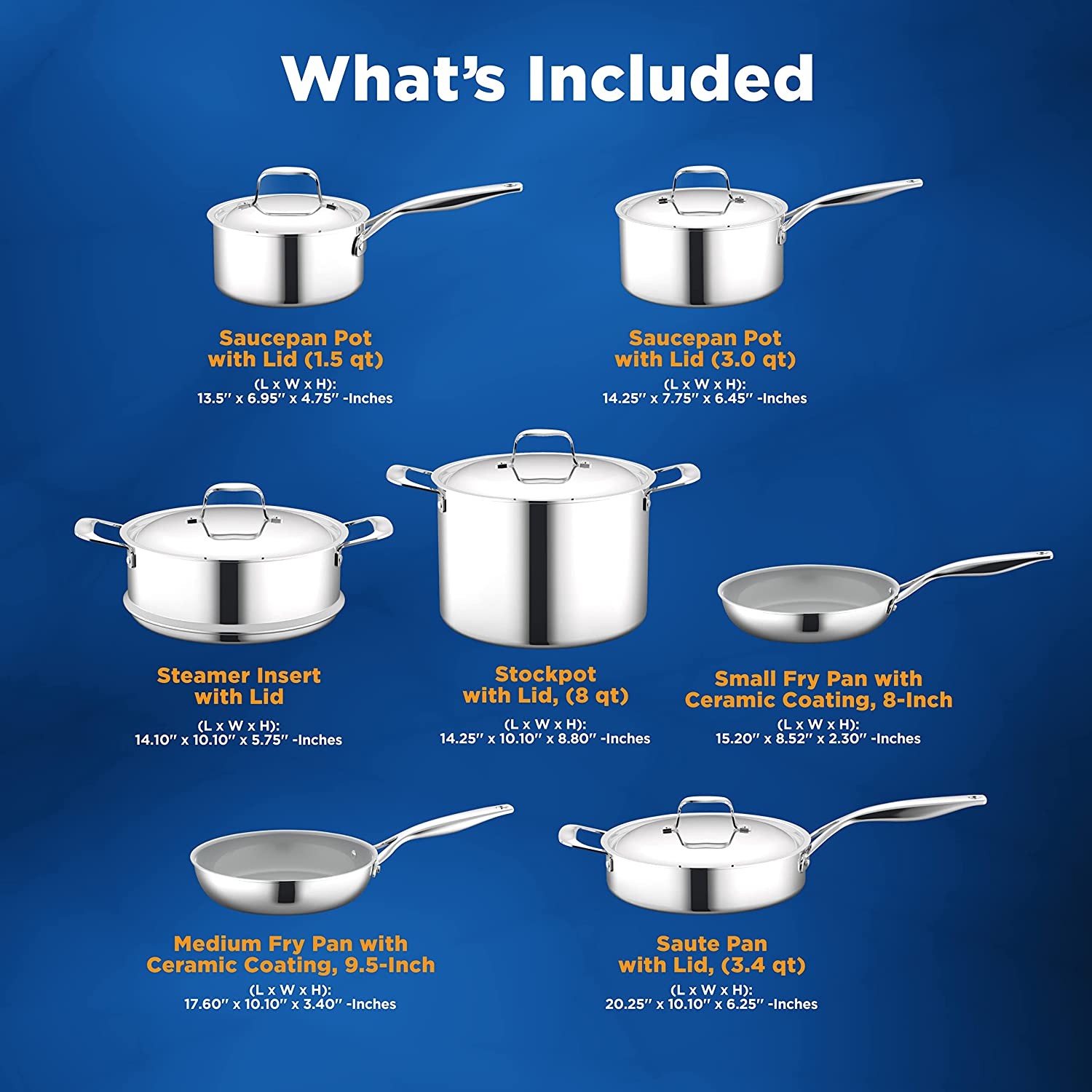 Nutrichef NCSSX45 12Pc Clad Cookware
