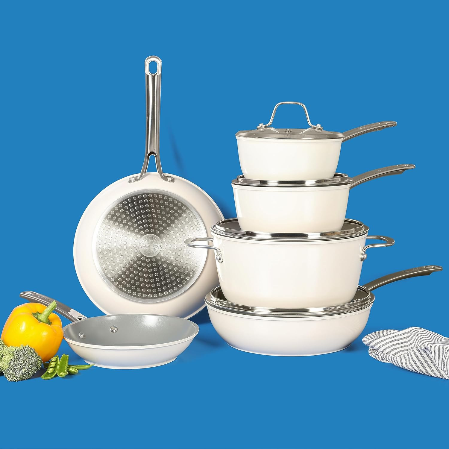 Sur La Table Kitchen Essentials 10 Piece PFA Free Non-Toxic Titanium Ceramic Non