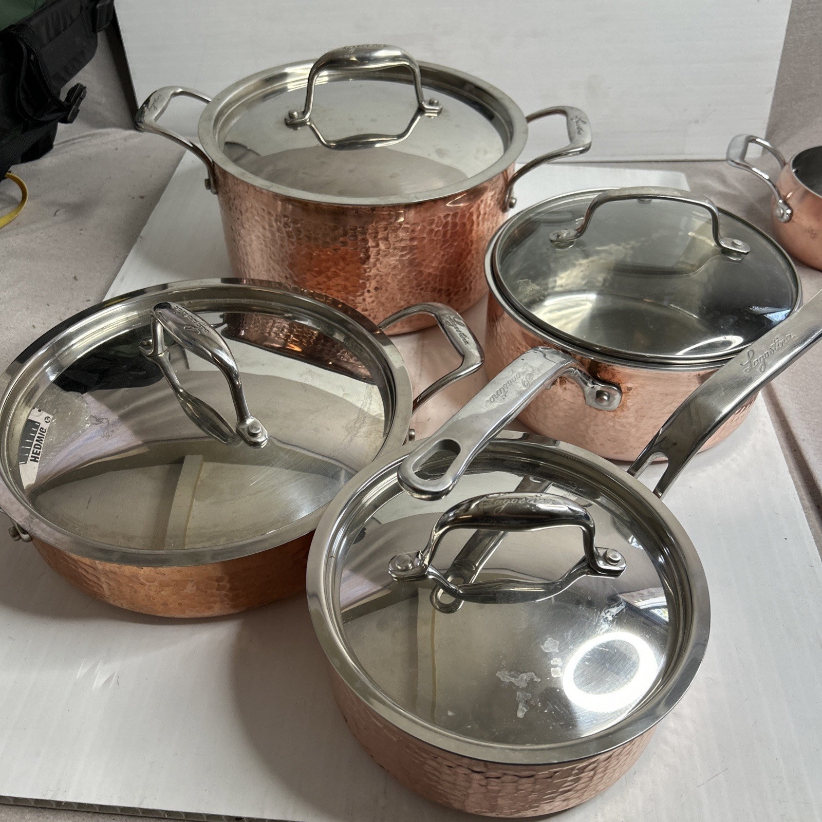 Lagostina France Hammered Copper Stainless Steel – 7 Piece Set