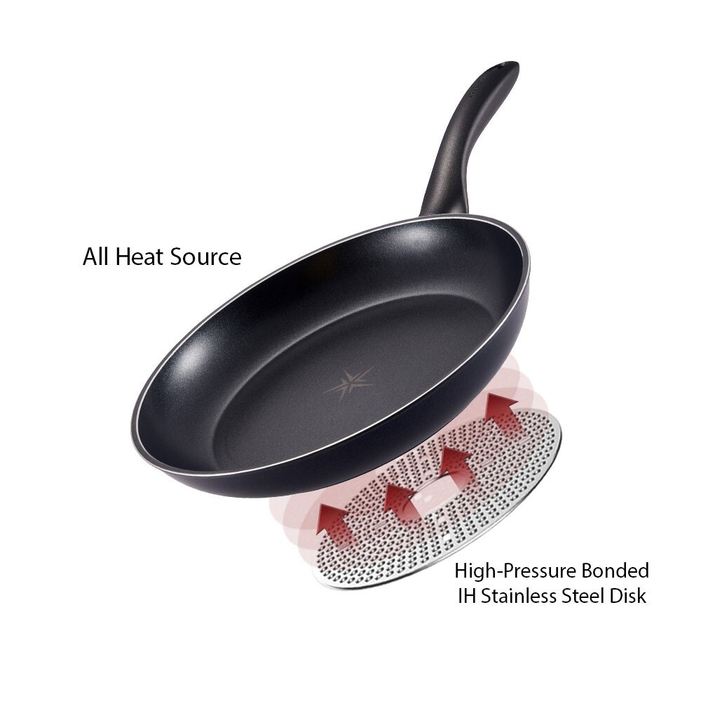 28cm(11″) Frying Pan Wok Lid Cover Set Happycall Complete Titanium IH Induction