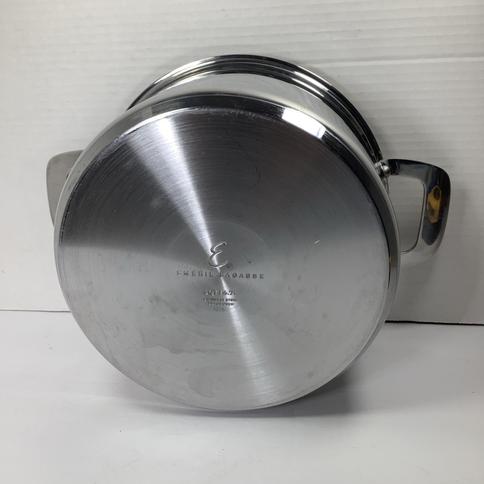 Emeril Lagasse 5 Qt 4.7 L Stock Pot Soup Dutch Oven Stainless Steel No Lid