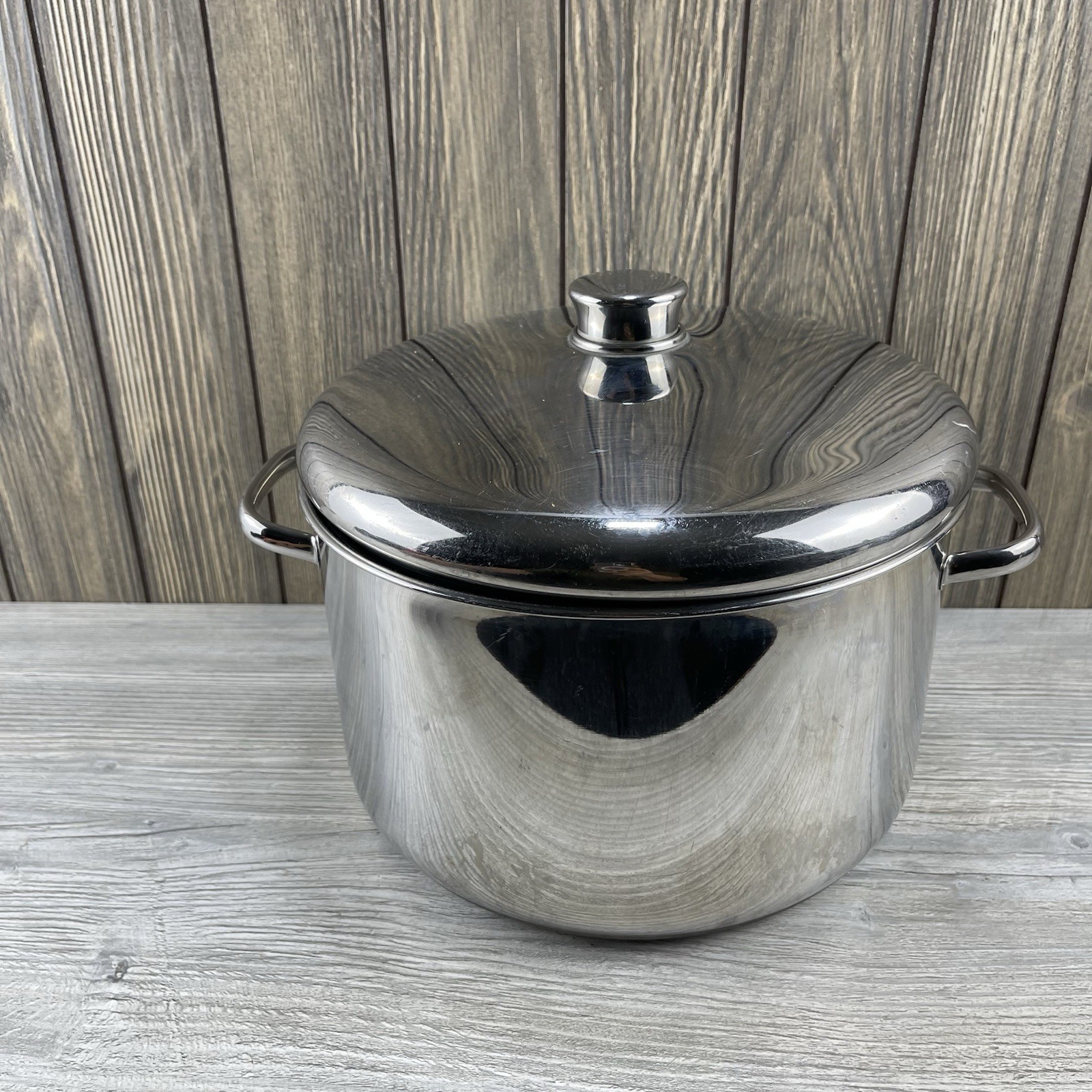 Farberware Millennium Stainless NEVER STICK 8QT Stock Pot Lid 2 Handles USA