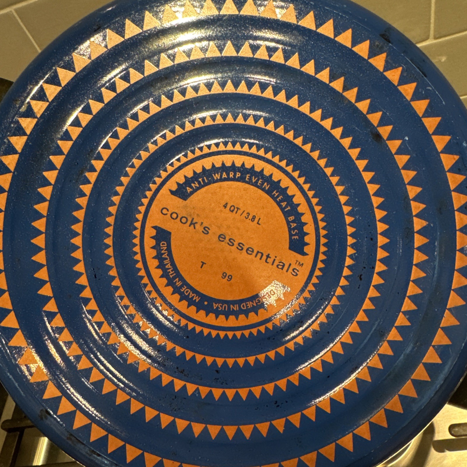 Cook’s Essentials Blue 4 Quart Pot Pan Cookware