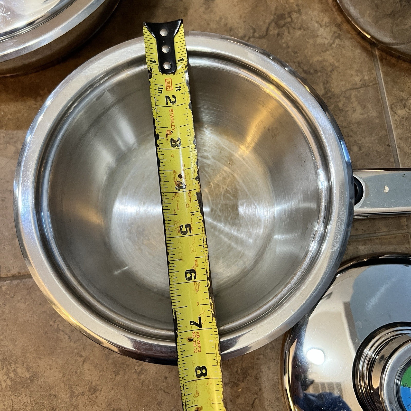 7 Piece Set Nutri Stahl Rainbow stainless Cookware Saucepan Stock Pots W/lids