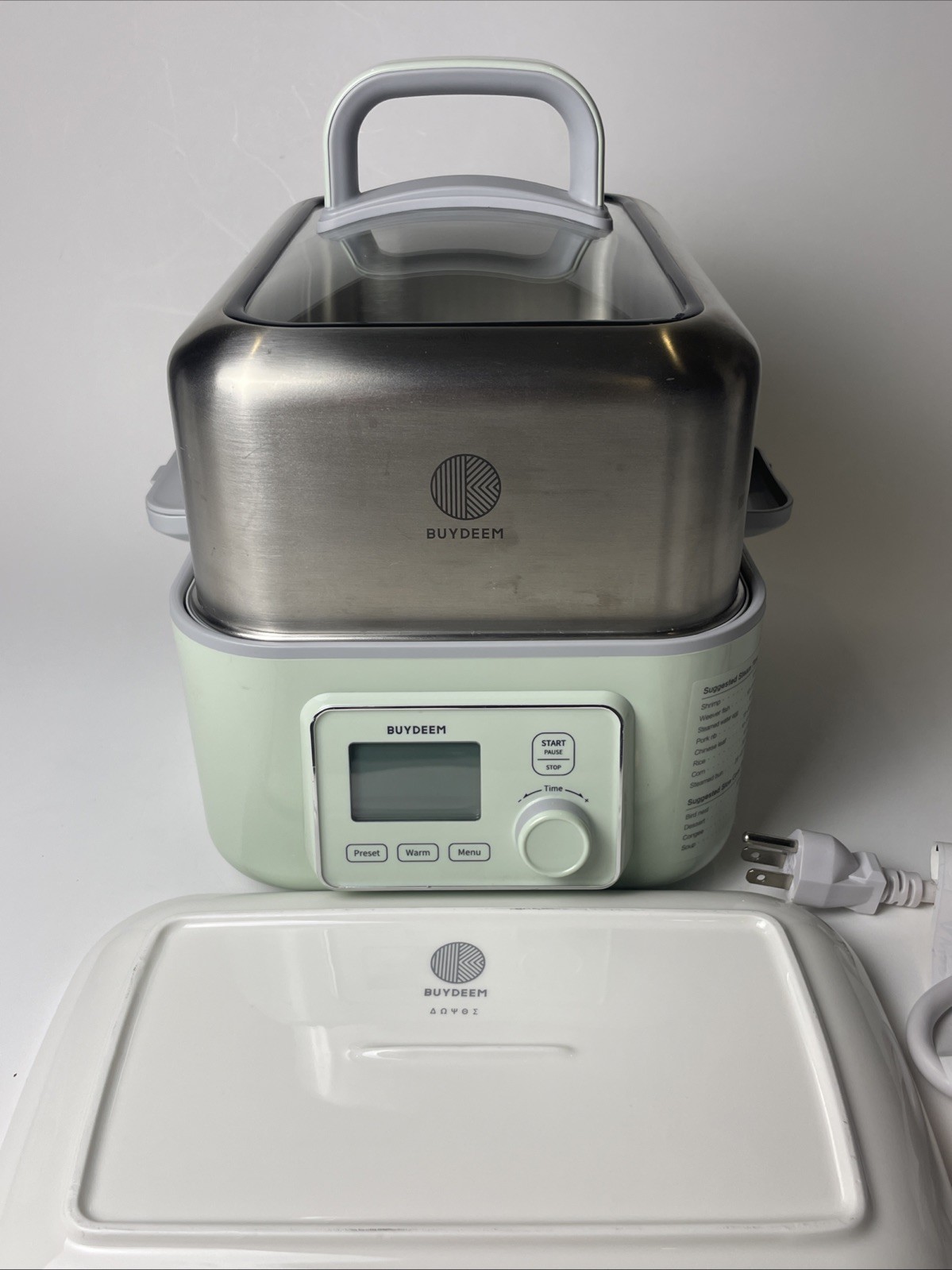 BUYDEEM G563 5-Quart Electric Food Steamer – Multi Function Steaming Cooker