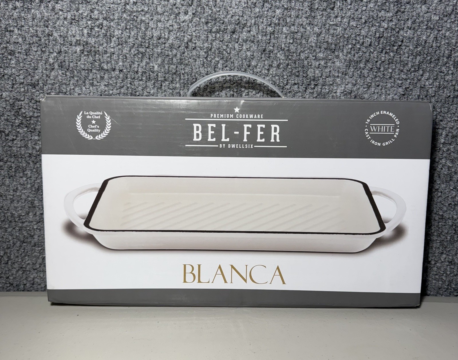 Bel-Fer By Dwellsix 13×9 inch Cast Iron Grill Pan Premium Cookware New In Box