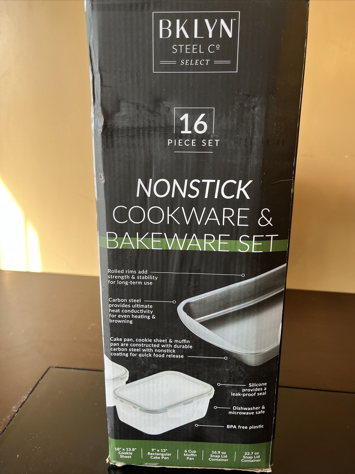 Brooklyn Steel Co. Venus Nonstick Aluminum 16-Pc. Green
