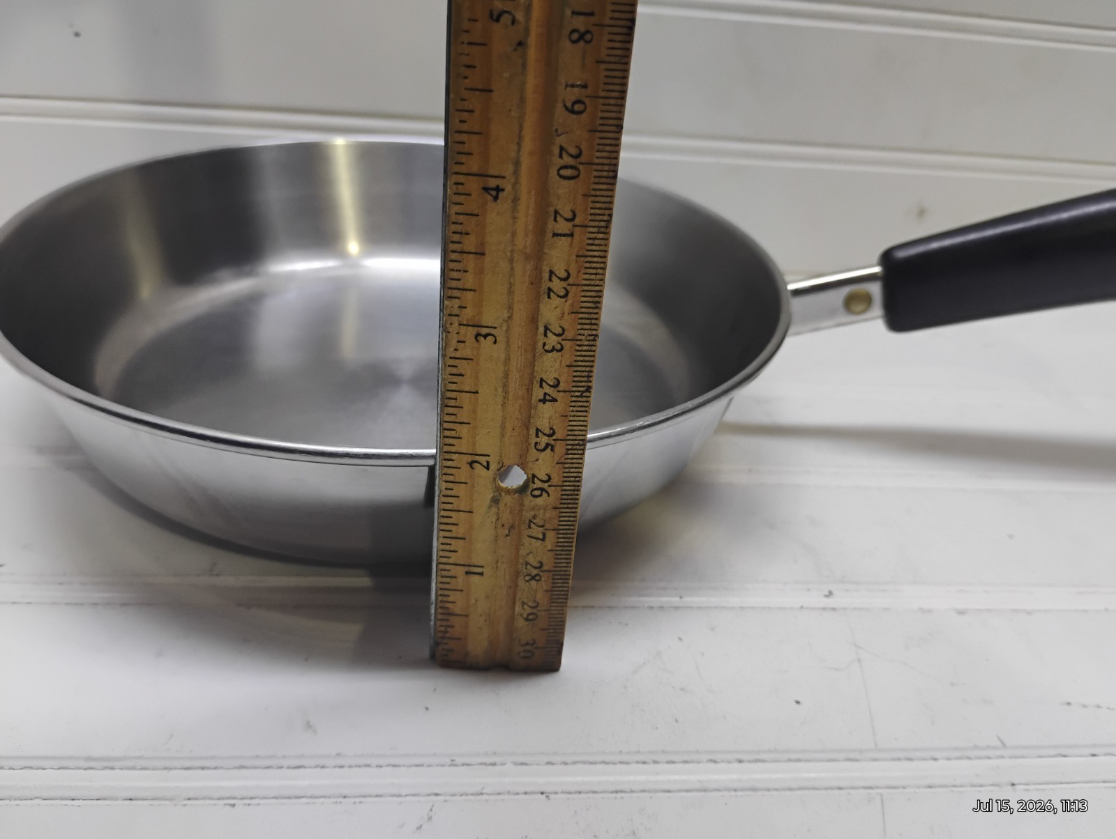 Revere Ware 8″ Skillet Tri-Clad Stainless 4 Cup Egg Poacher Insert Ring & Lid