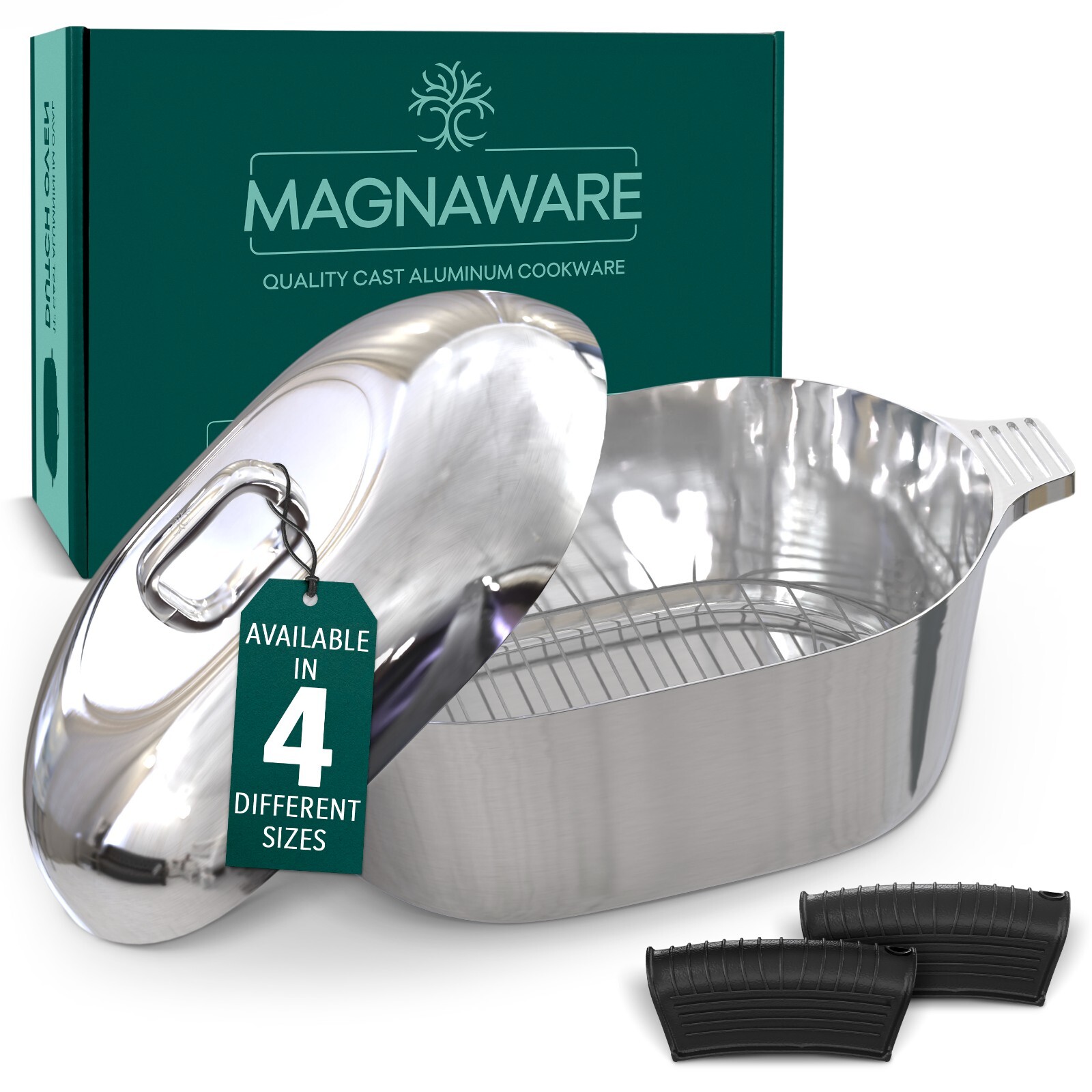 MAGNAWARE Quality Cast Aluminum Oval Dutch Oven – Lightweight Cajun Cookware