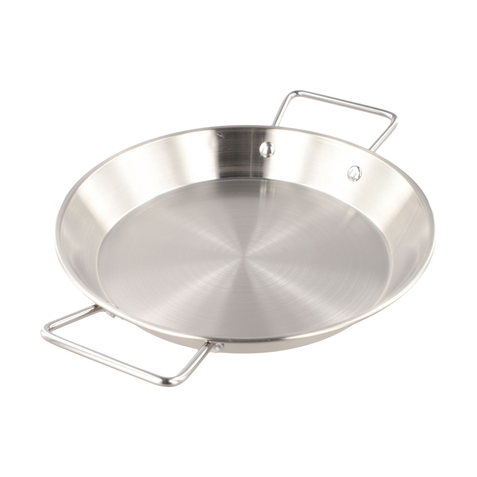 Rust Resistant Stainless Steel Paella Pot Flat Bottom Cooking Pot 32CM