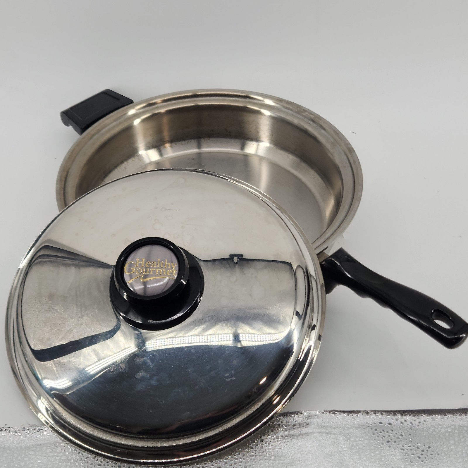 Americraft Healthy Gourmet 11.5″ Stainless Steel Skillet Pan Lid USA
