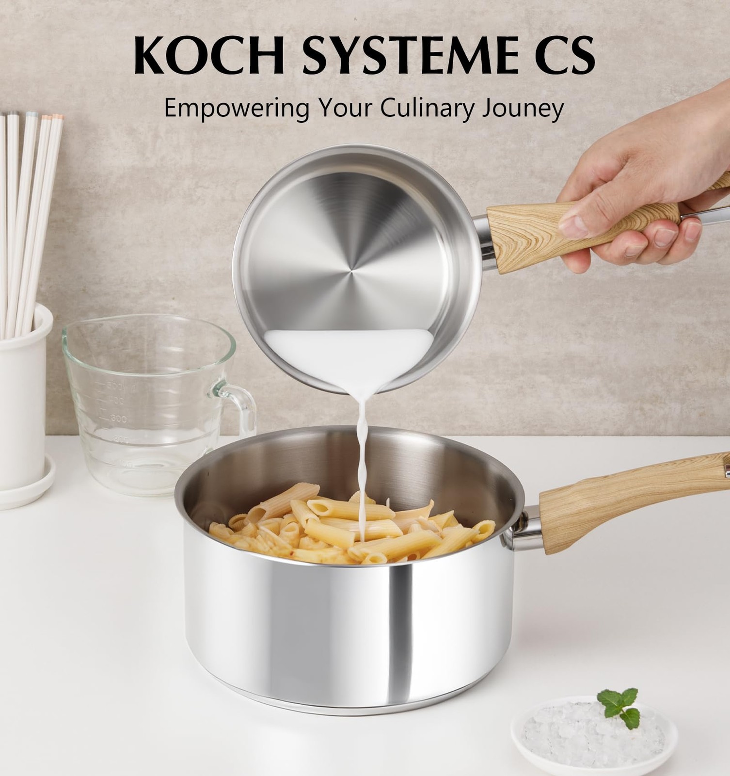 Stainless Steel Saucepan Set, 6 Piece 18/10 Stainless Steel Pots with Lids 1Q…