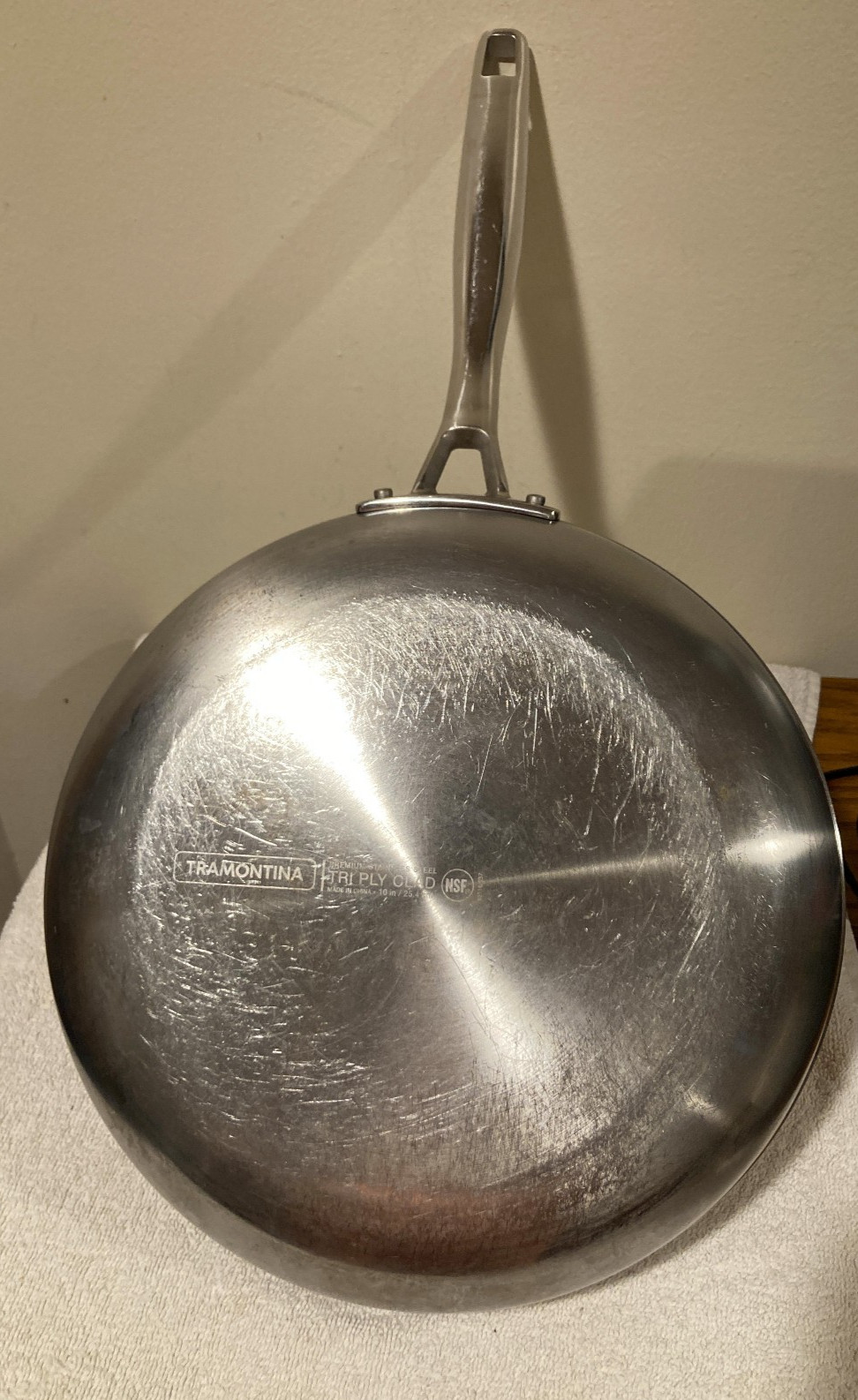Tramontina 10” 25cm NFS Stainless Steel Tri-Ply-Clad Skillet Sautee Fry Pan