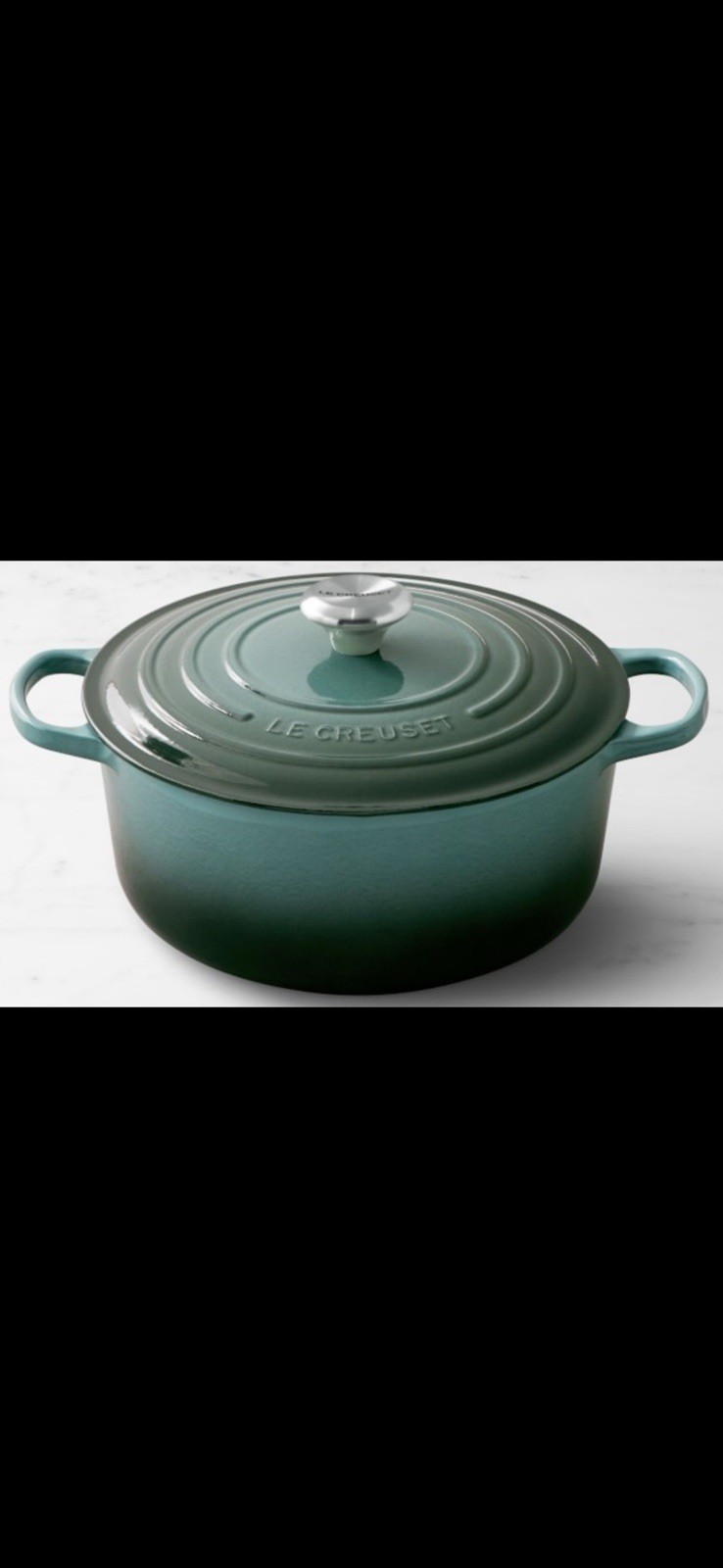 ~LeCreuset *NEW*5.5Qt*Signature Round Dutch Oven, *OceanColor*