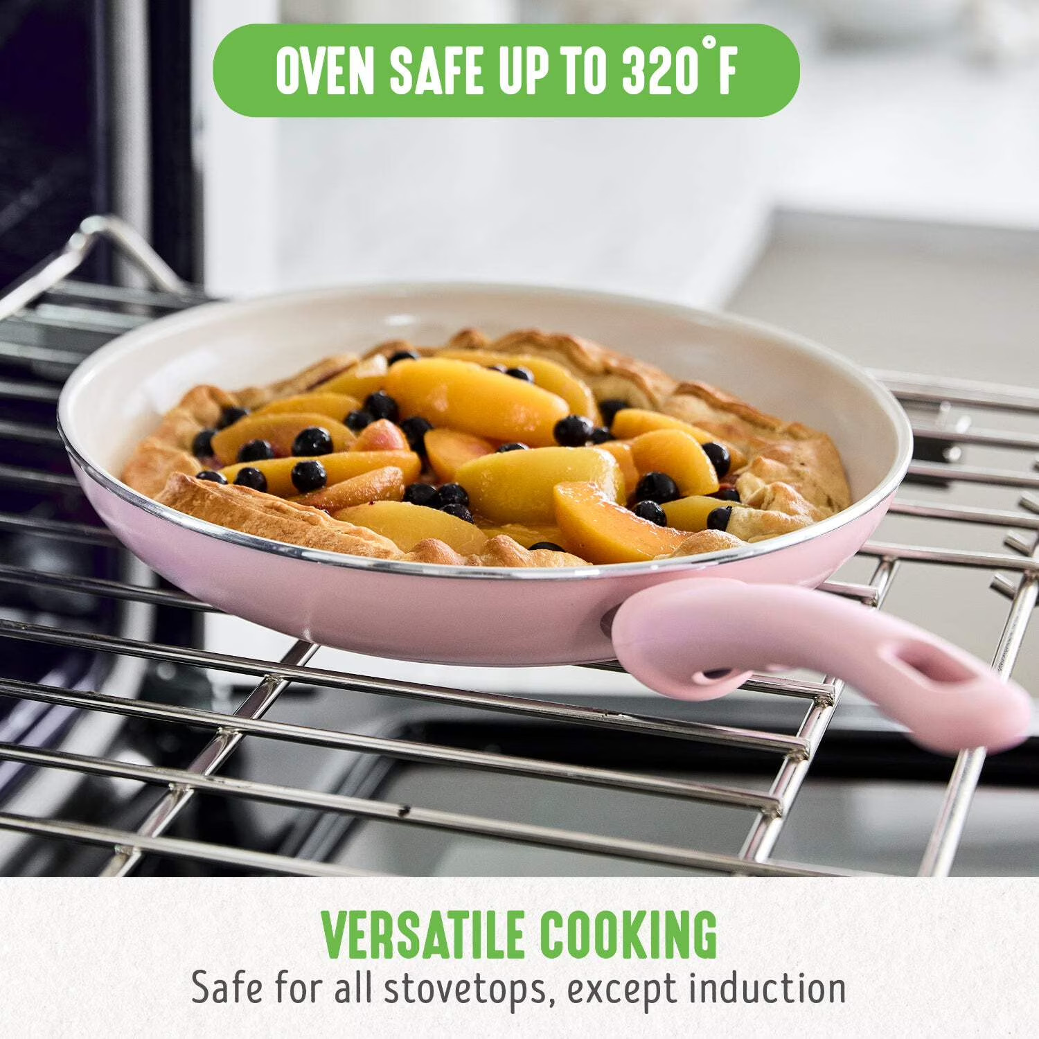 GreenLife 18-Piece Soft Grip Toxin-Free Healthy Ceramic Non-Stick Cookware Set