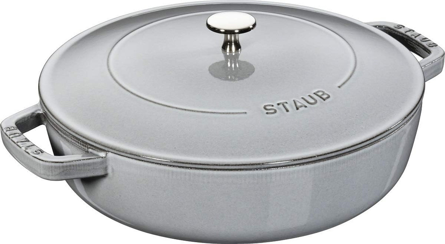 Graphite-Grey 28cm Cast Iron Chistera – Durable and Stylish Cookware