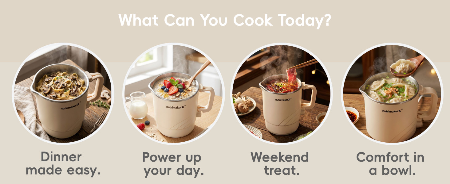 Electric Hot Pot, 0.8L Mini Portable Ramen Cooker for Shabu Shabu, Soup,