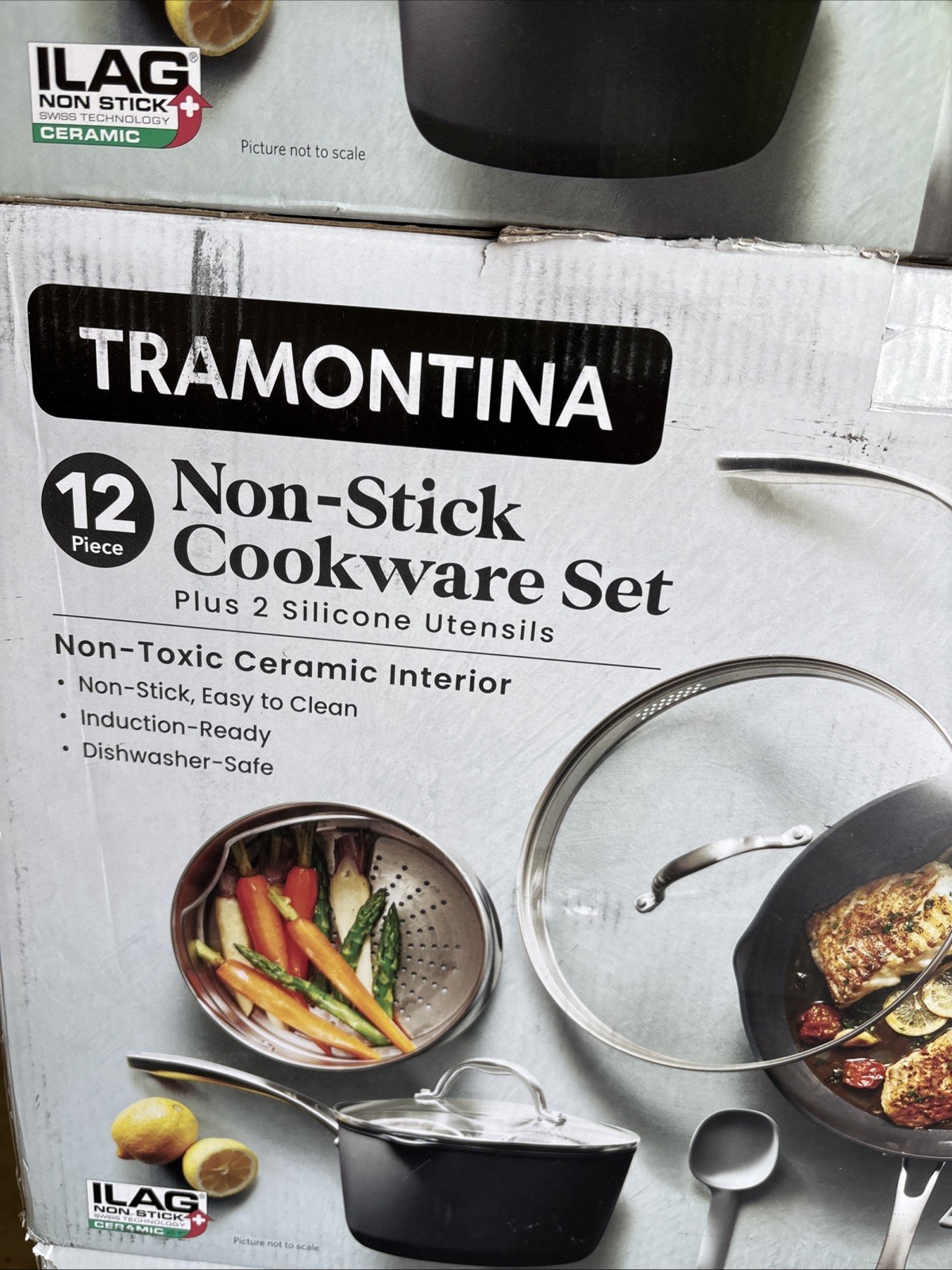 Tramontina 12-Piece Ceramic Non-Stick Pots & Pans Cookware Set