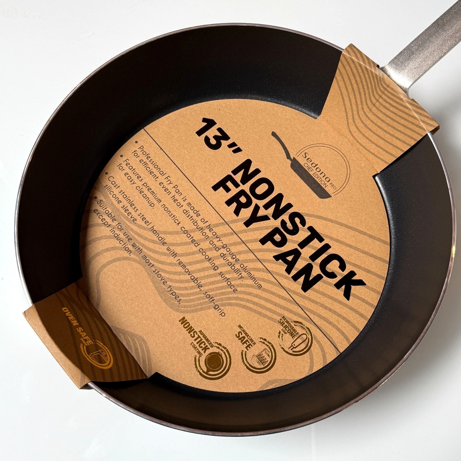 Sedona Pro Chef 13 Nonstick Aluminum Fry Pan Skillet Durable Easy Clean Cookware