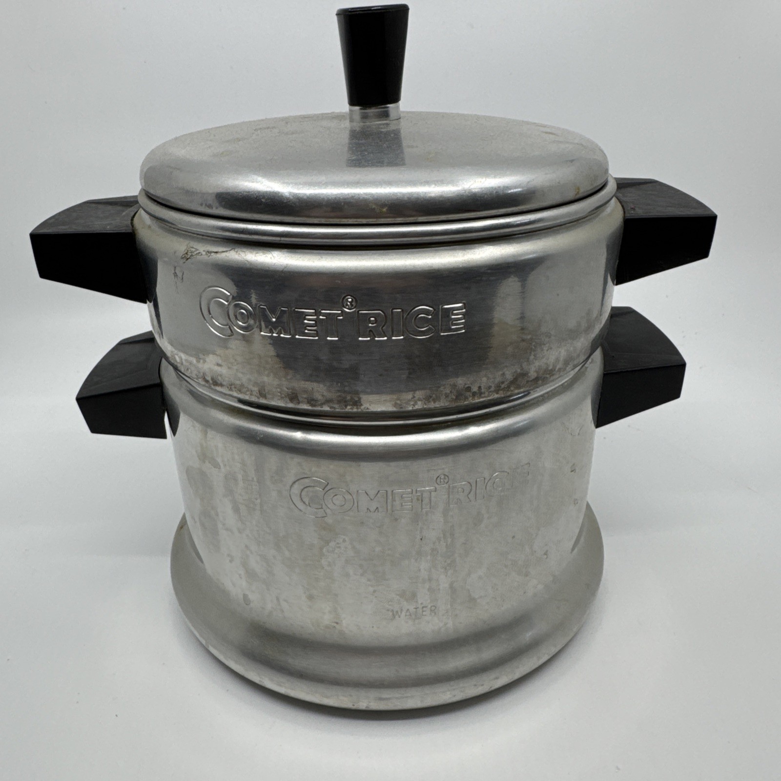 Vintage Comet Rice Steamer Pot Aluminum Silver 7 In Double Stovetop Cooker Pan