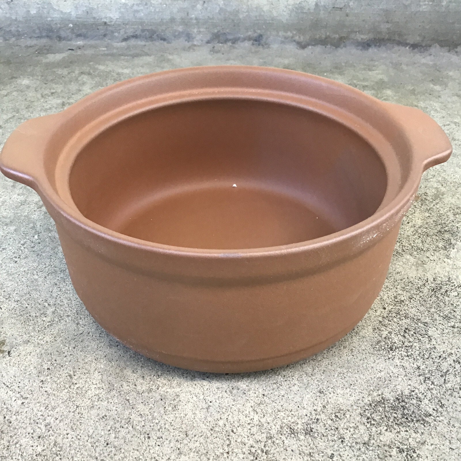 Home Essentials 2.64 QT Brown Clay Pot Cookware For Gas Wood Oven Stoves