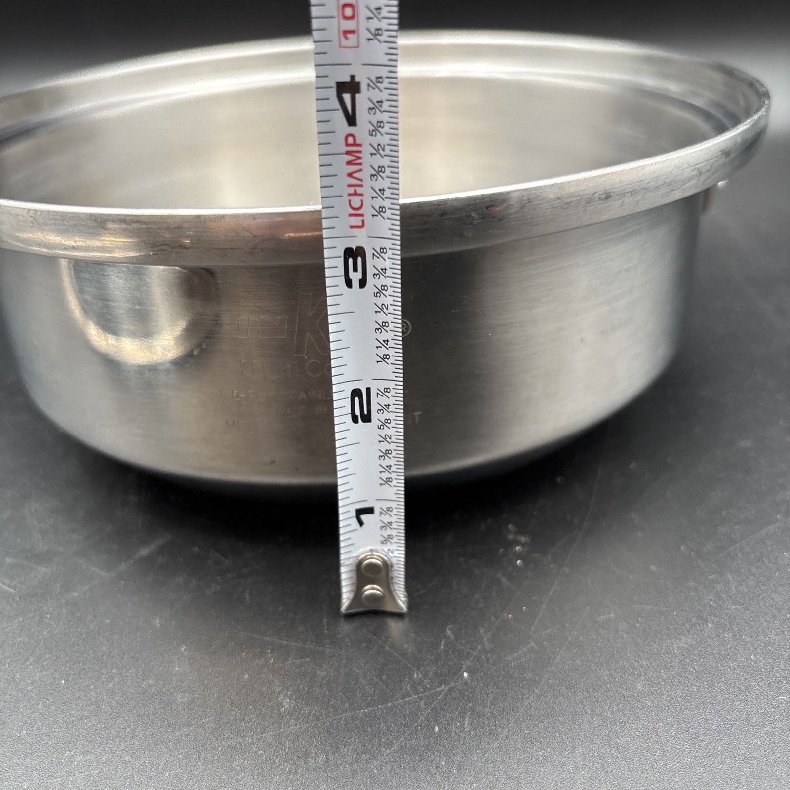 InKor 5-Ply T304 Stainless Steel Sauce Pan w/lid – 8.5” Multi Core USA 2 Quart