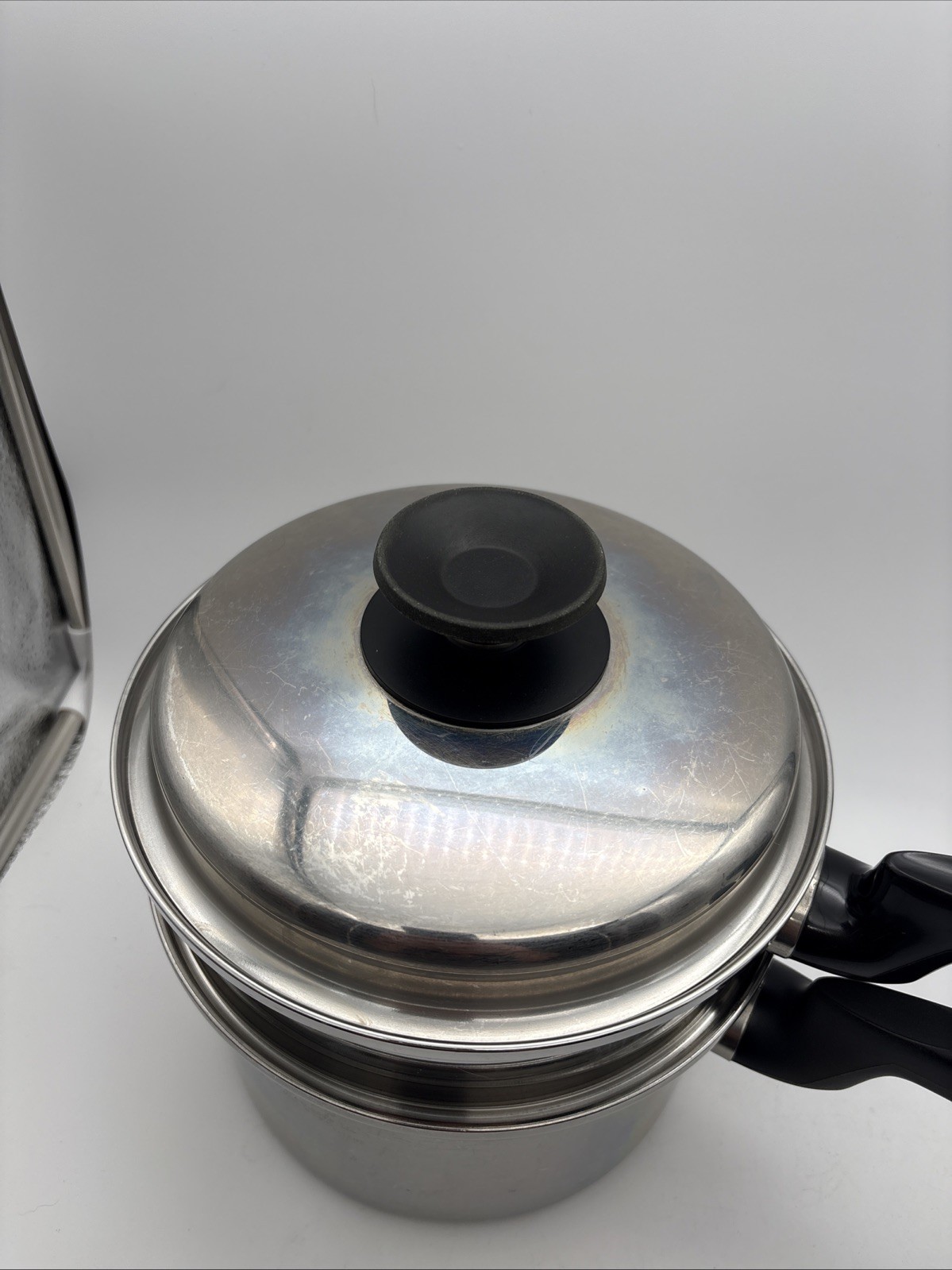 VTG Permanent Multi-Core 5 Ply Stainless Steel 2 qt Saucepan & Steamer Basket