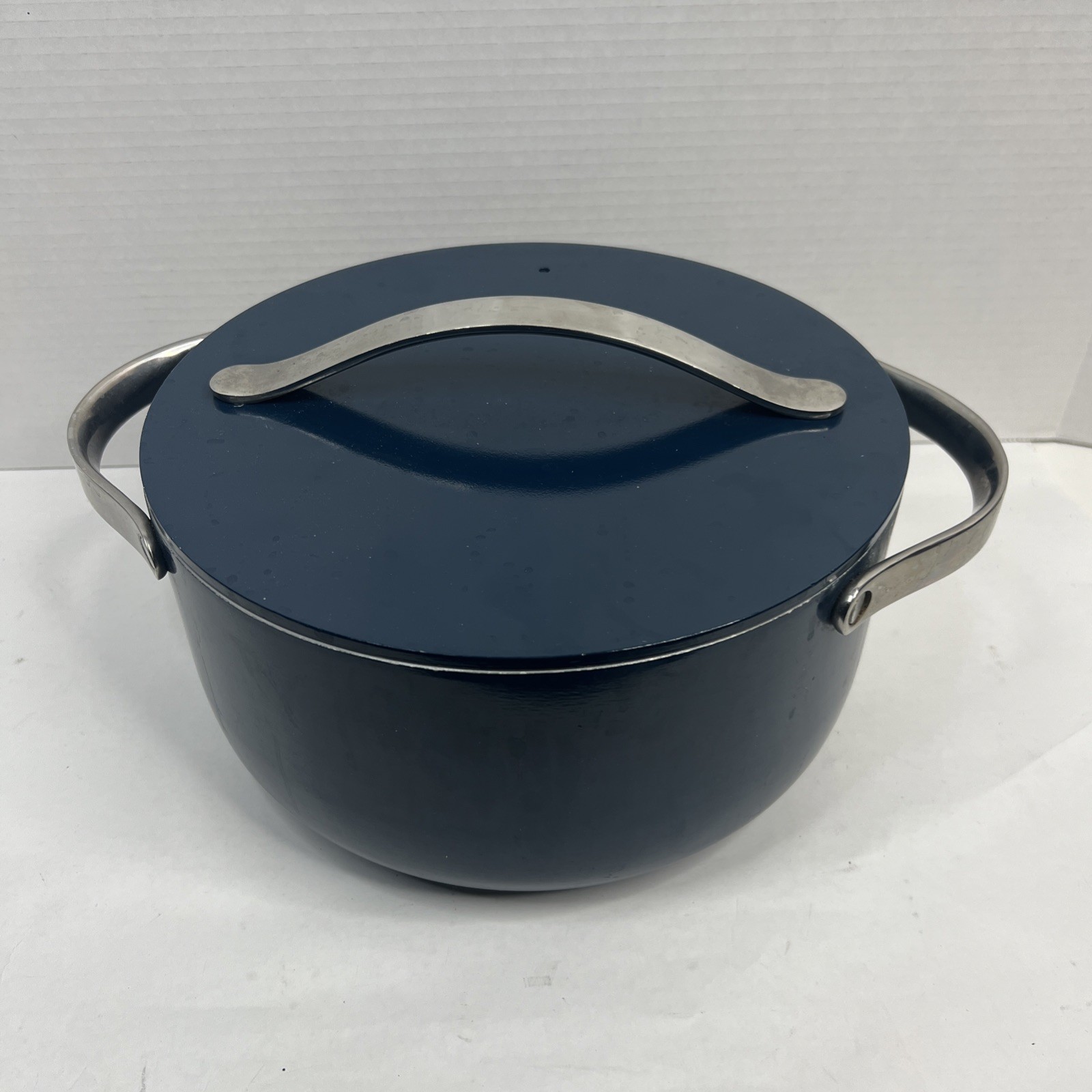 Caraway Navy Blue Ceramic 6.5qt Dutch Oven with Lid Pre-Owned Good Condition