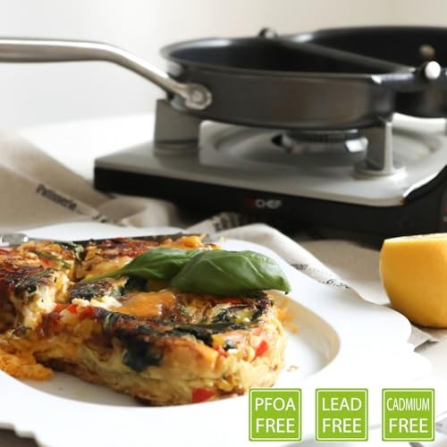TECHEF – Frittata and Omelette Pan, Nonstick Double Sided Folding Egg Pan, Made