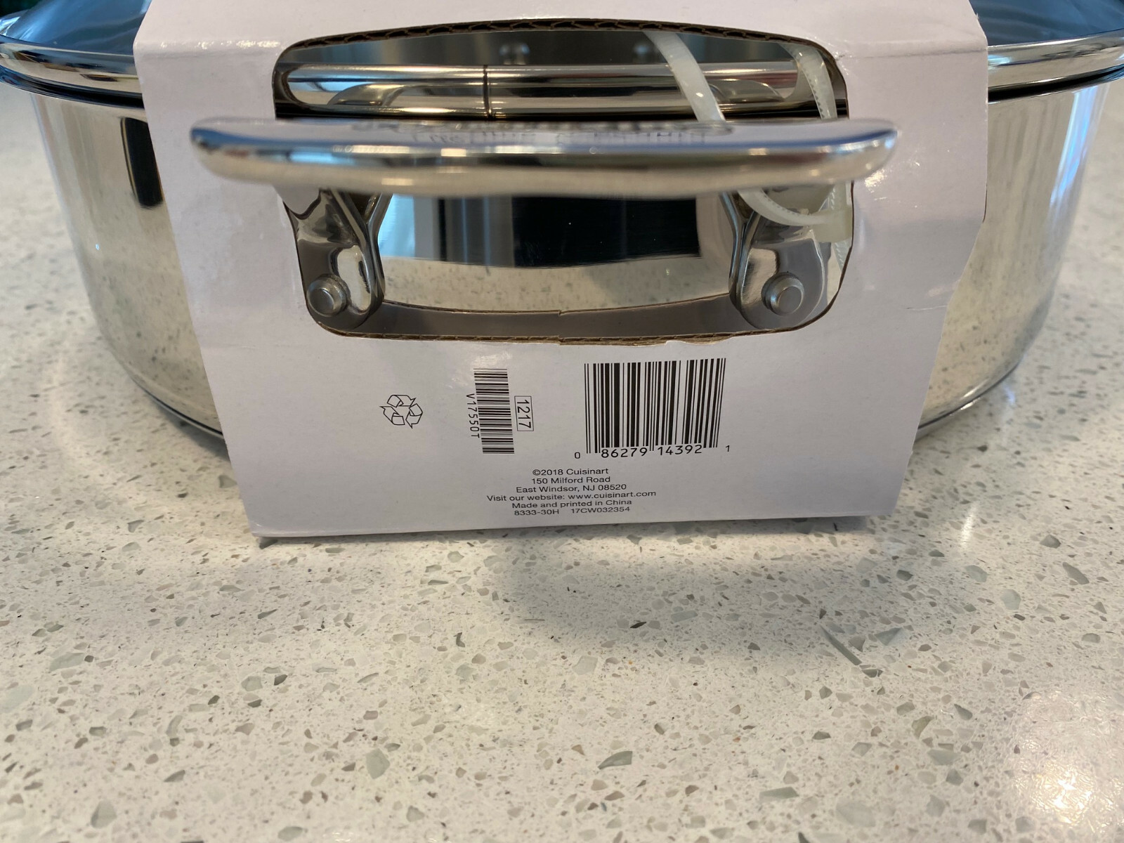 NEW Cuisinart Classic 5.5 Quart Saute Pan with Helper handle & cover 8333-30 Sil