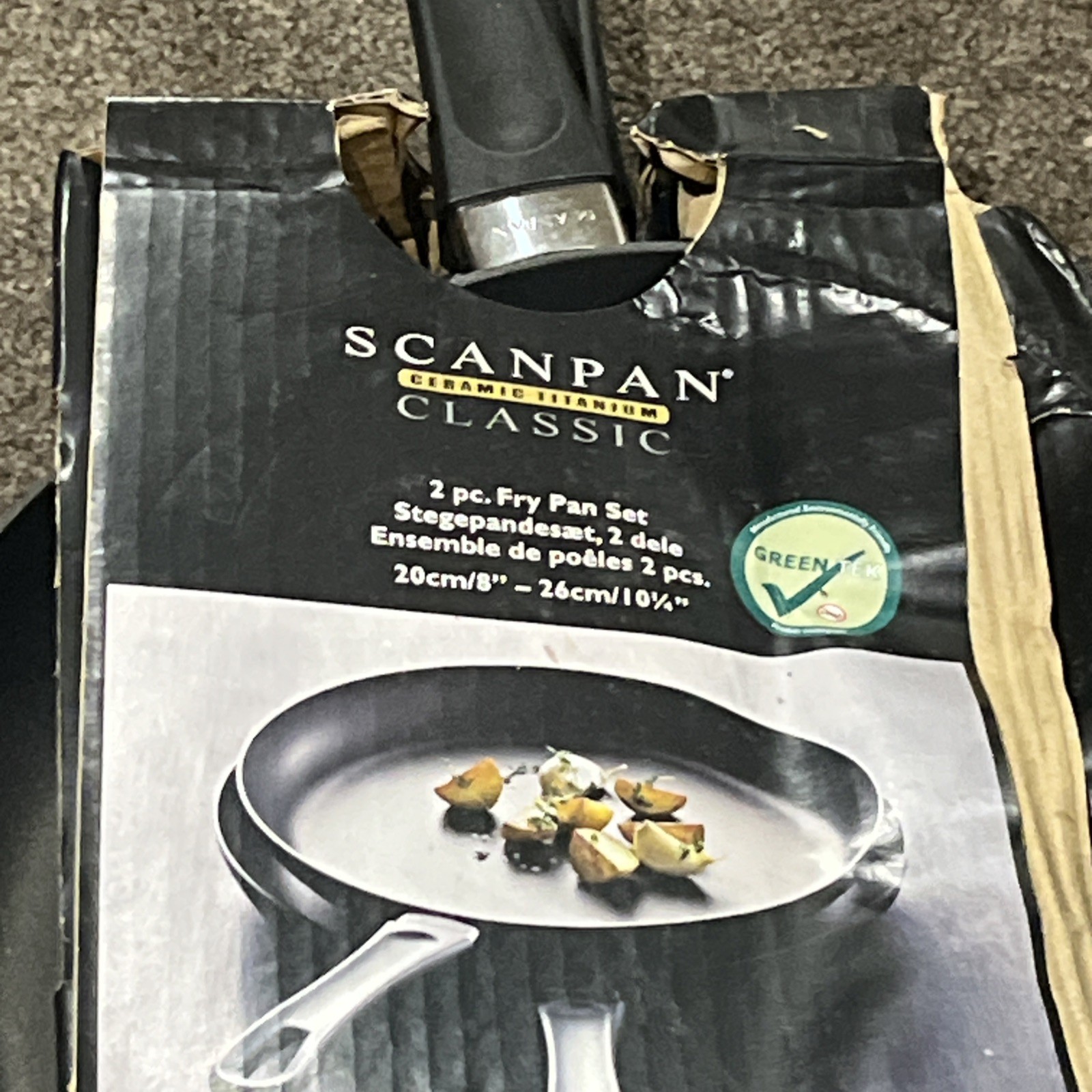 New SCANPAN Classic Ceramic Titanium 2 Pc Non Stick Frypan Set 20cm 26cm Denmark