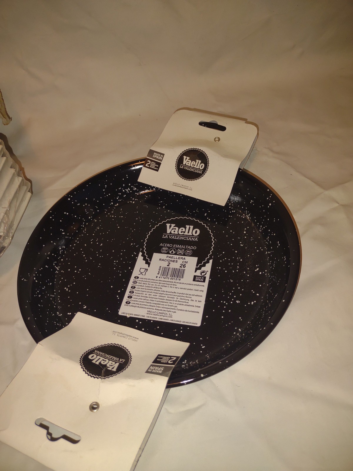 Vaello La Valenciana Paellera 26cm 10″ Made in Spain Enamelled Steel Paella Pan