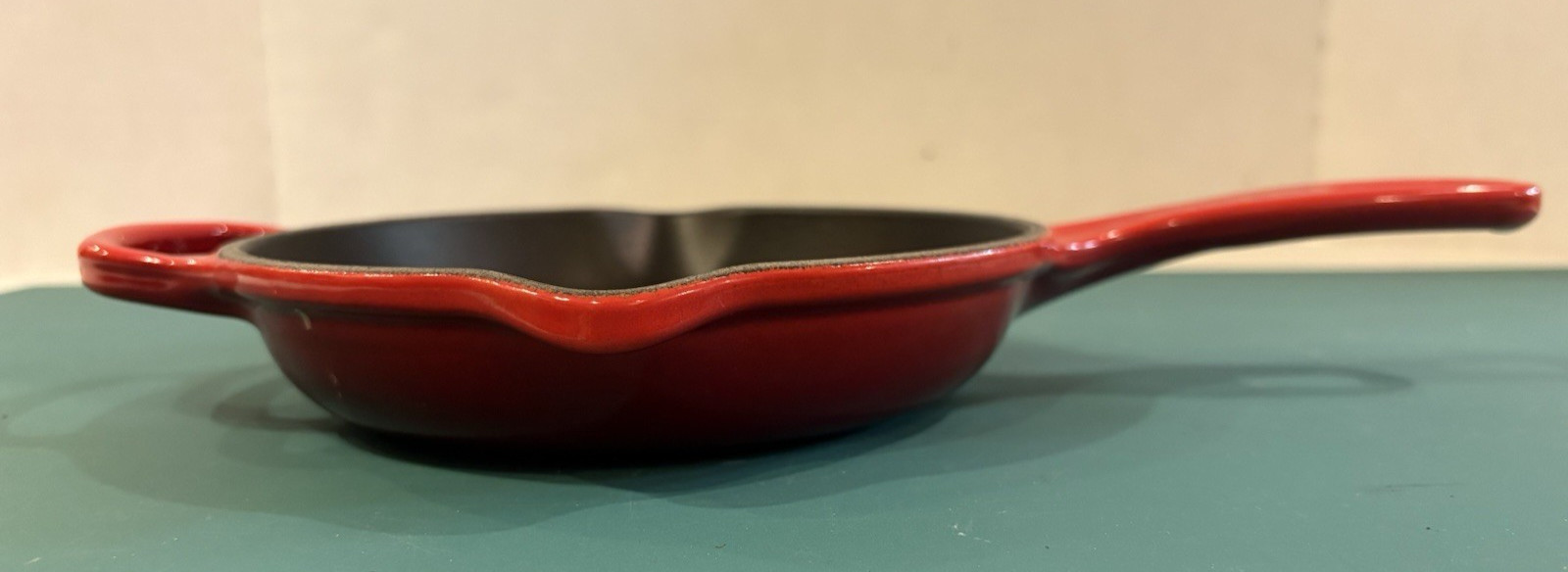 Vintage Le Creuset 6.5″ Red Enameled Cast Iron Small Fry Pan Skillet