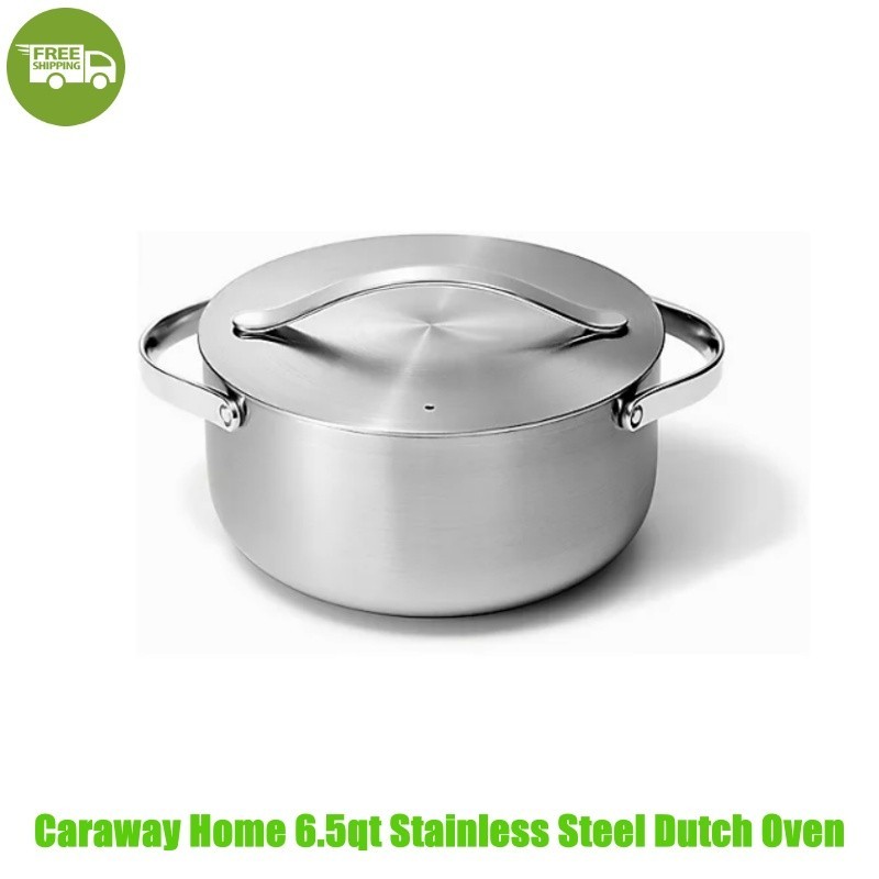 Caraway Home 6.5qt Stainless Steel Dutch Oven