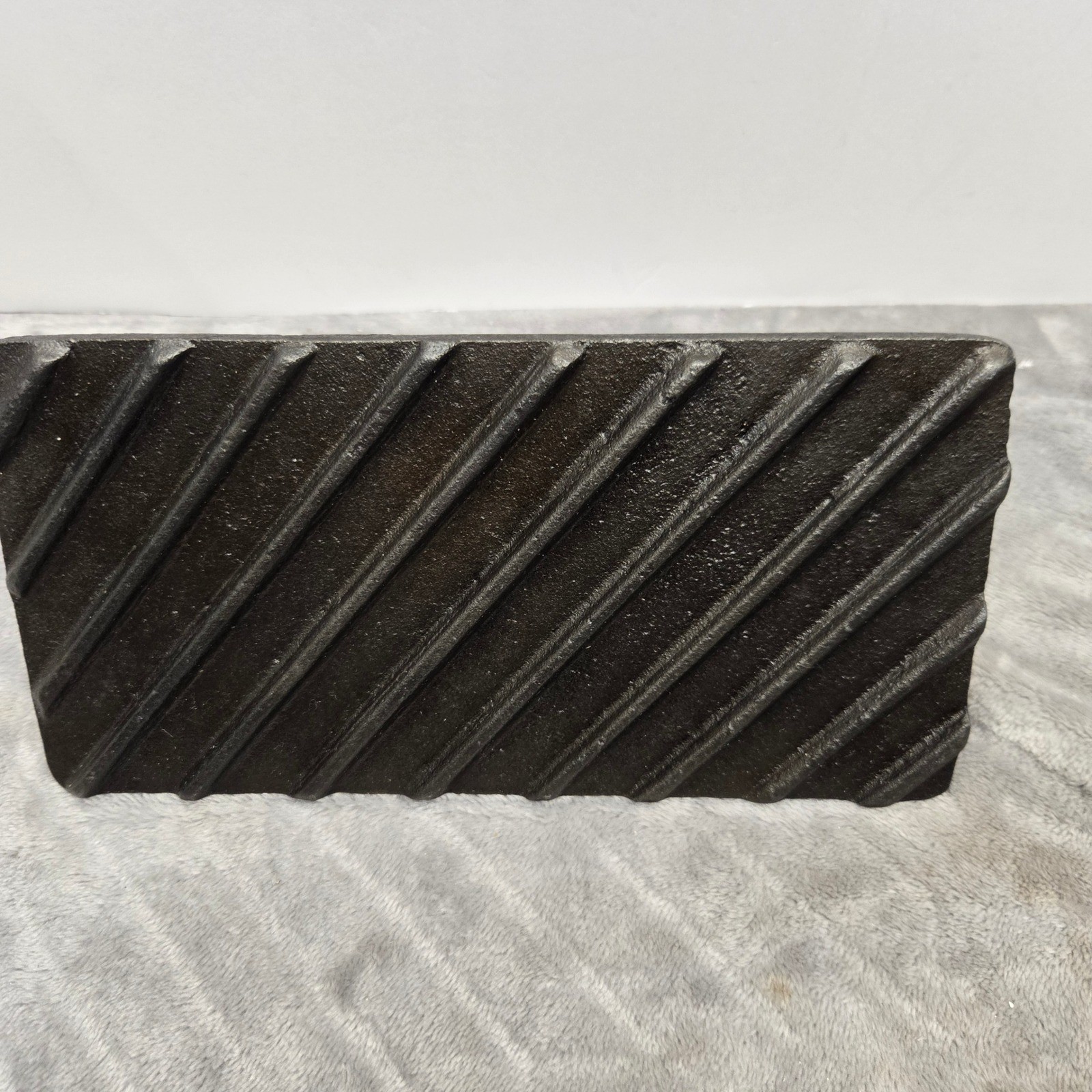 Sur La Table Cast Iron Grill Press with Wood Handle Rectangular Bacon Press