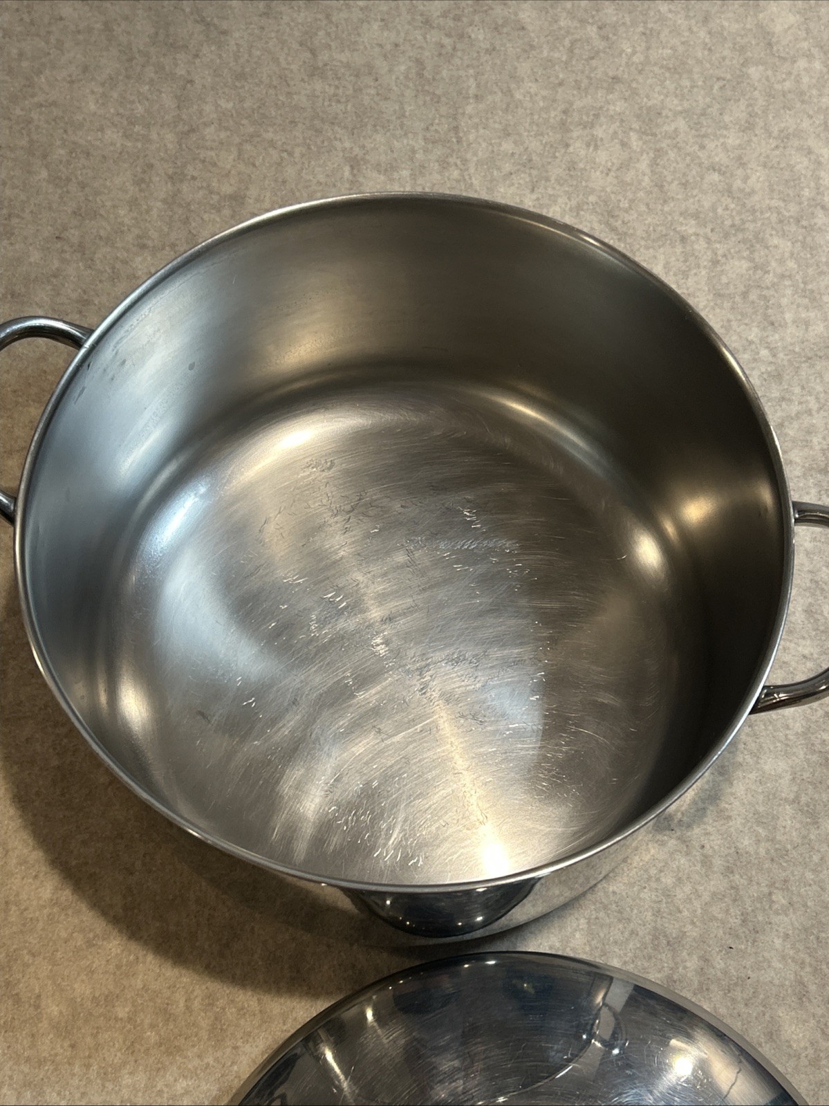 Farberware Vintage 12 Qt Stock Pot with Lid Stainless Steel Aluminum Clad NY USA