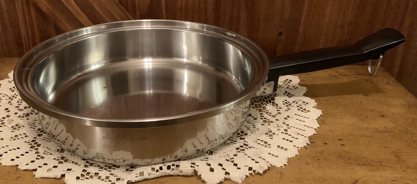 Seal-o-matic 3 ply 18-8 Stainless Steel Skillet Fry Pan 11″ Diameter USA NO LID