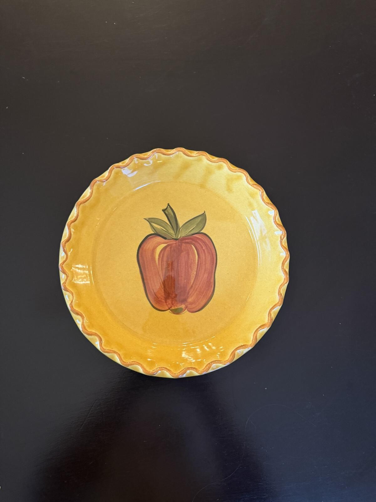 Vintage Pie Dish 1971 USA Los Angeles Pottery 10” Ovenware